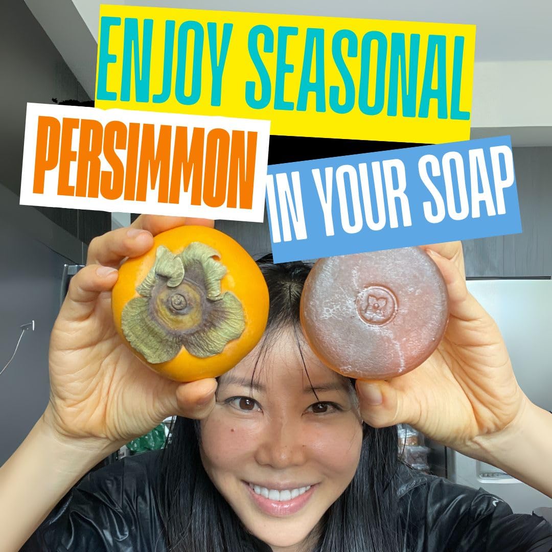 Mirai Clinical Persimmon Soap Bar for Body Odor (Pack of 4 – 100g Each) – Eliminates Nonenal Aging Odor - Deodorizing and Purifying, Japanese Natural Body Odor Soap - Gentle on All Skin Types