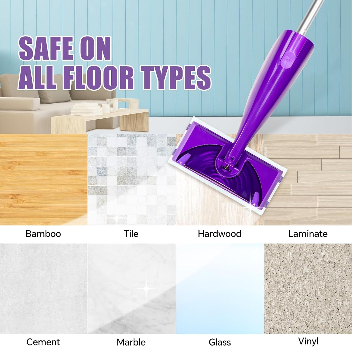 42Count Disposable Wet Pads Refill for Swiffer Wet Jet Spray Mop,Wet Jet Pads for All Floor Types,Disposable Multi Surface Wet Jet Hardwood Floor Cleaner for swiffer Wet Pads Refill