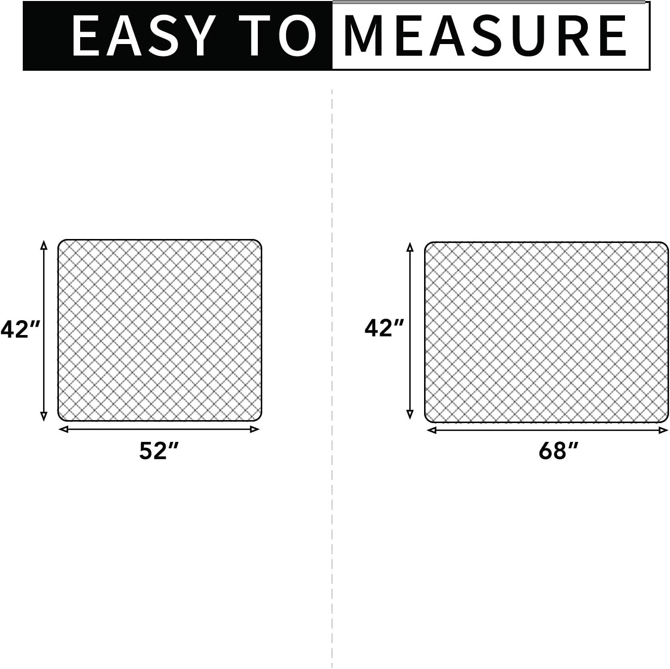 Easy-Going Sectional Couch Covers for Dogs L Shape Sofa Cover Reversible Sofa Slipcover Chaise Lounge Cover Furniture Protector Cover for Pets Dog Cat (42 x 68 inches, Black/Black)