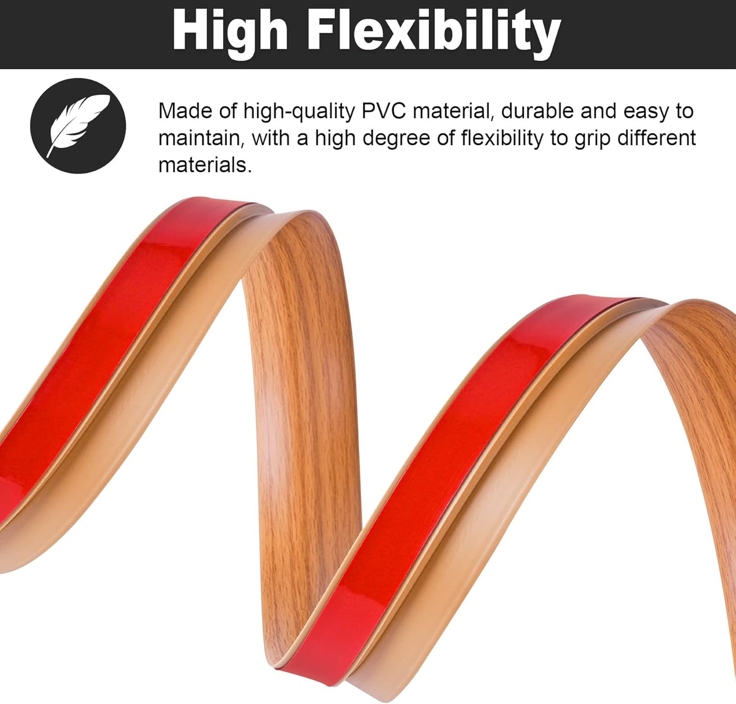 10Ft Carpet Floor Transition Strip, Self Adhesive Floor Edging Trim Strip, PVC Threshold Cover for Doorway, Floor Divider Strip Suitable for Threshold Height Less Than 5 mm - Light Brown Coffee