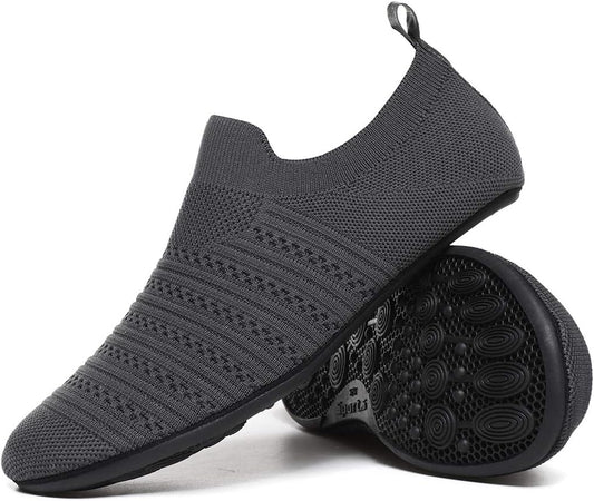 QZKDM Lightweight Slip on Grip Indoor House Slippers Barefoot Non Slip Home Exercise Yoga Shoes for Men Women