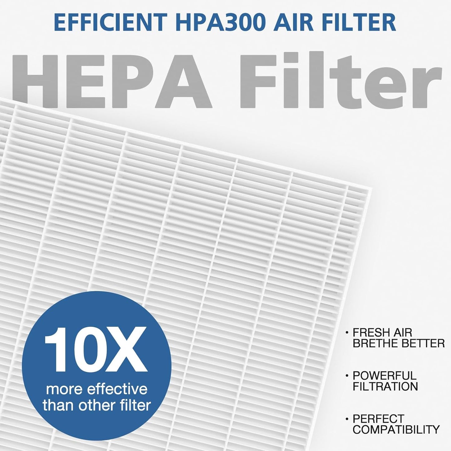 HPA300 HEPA Replacement Filt-er for Honeywell HPA300 Series Air Purifi-ers HPA300 HPA300VP HPA304 HPA3300, Replace HRF-R3 (6 HEPA R Replacement Filt-ers + 8 Activated Carbon Pre-Filter)