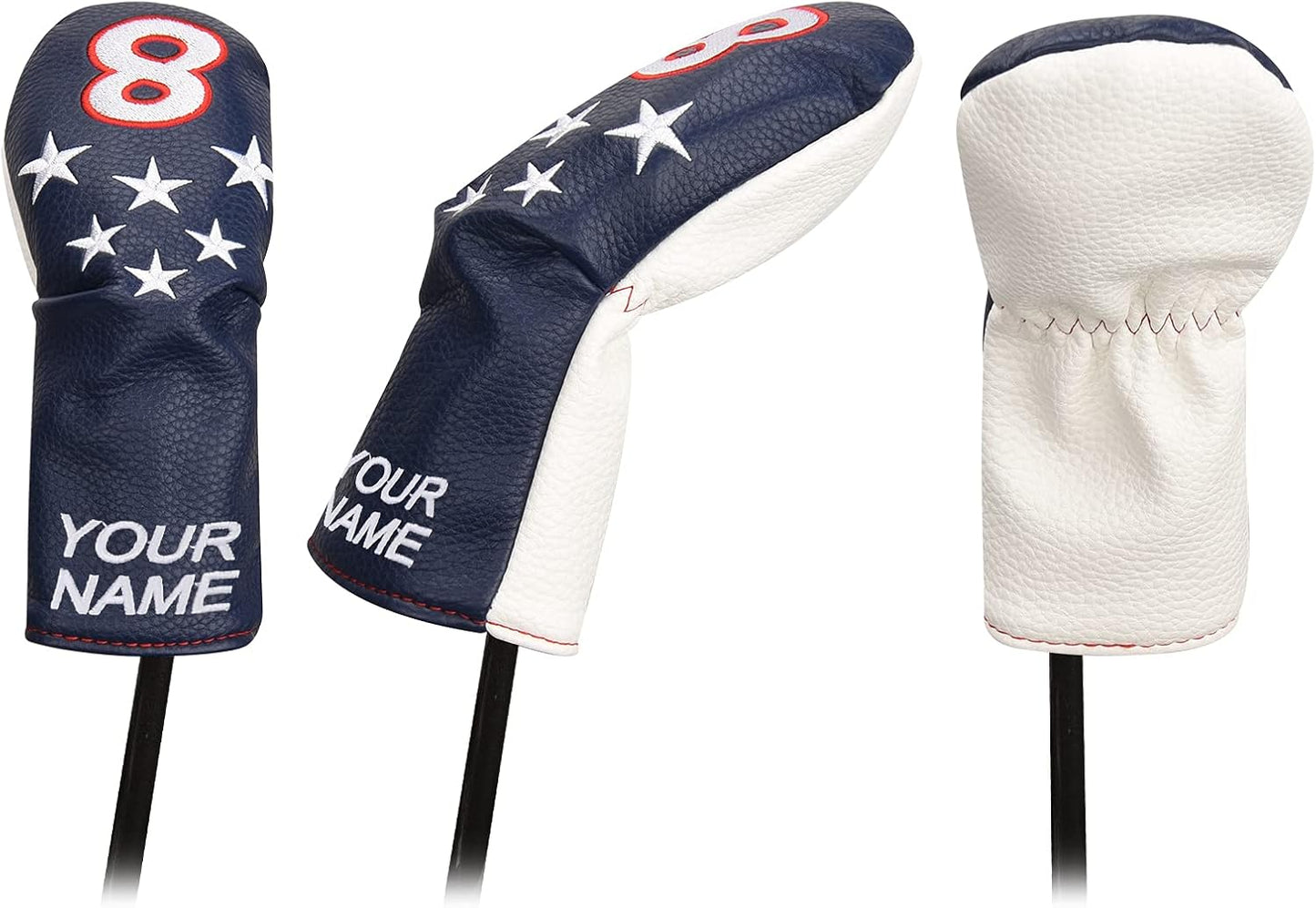 Blue and White Stars Hybrid Iron Head Covers