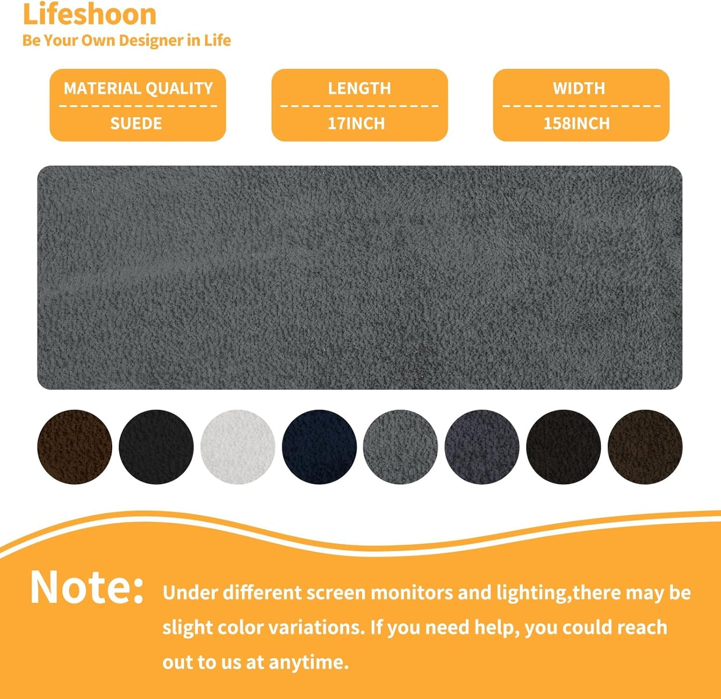 Fabric Repair Patches, 17X158 Inch Self-Adhesive Suede Patches Tape Durable, DIY Large Fabric Repair for Sofa, Couches, Furniture, Chair, Clothing （17X158 Inch, Coffee）