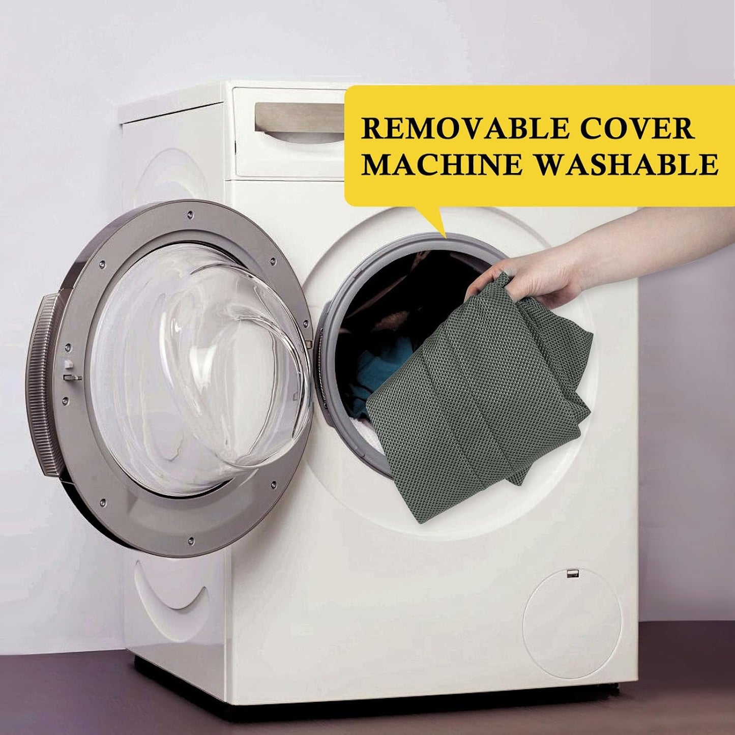 fowong Under Door Draft Stopper 32 Inch Adjustable Draft Stopper for Bottom of Door, Soundproof Window Breeze Blocker, Grey