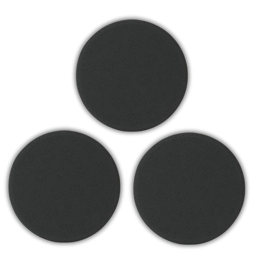 Venzo 6 Inch Black Polishing Buffing Pads, 3 Pcs 6.5" Front Side for 150mm Backing Plate, Polishing Sponge Pads for Car Buffer Polisher Compounding, Waxing Pads