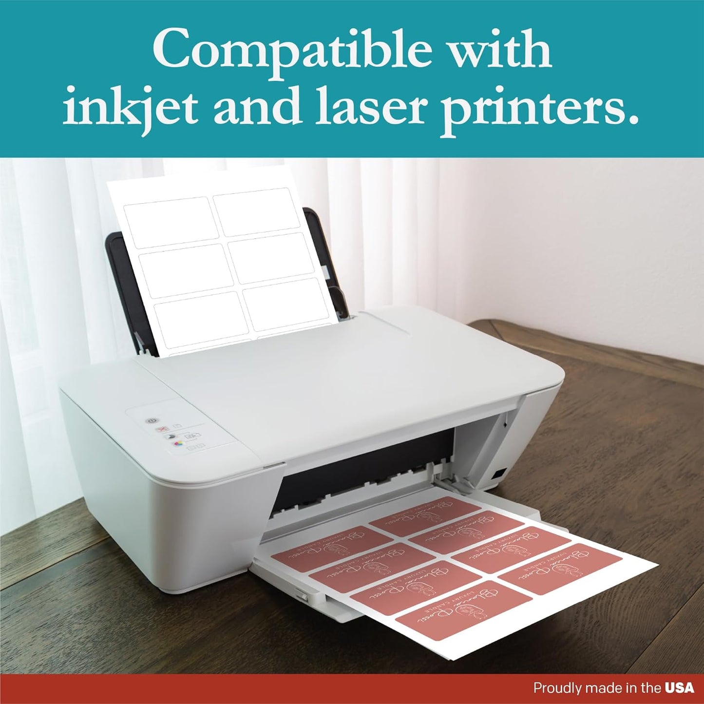 Premium Label Supply White Sticker Mailing Labels – 3.75" x 2" – Laser/Inkjet Compatible – (8 per Sheet), 100 Sheets – 800 Total Adhesive Labels