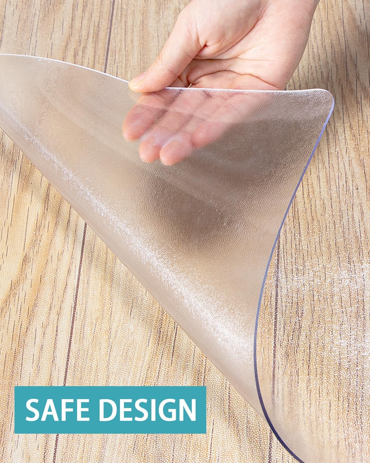 Refrigerator Mat, Clear Anti-Slip PVC Floor Protector, 2mm Thickness Scratch-Resistant Floor Mat (24"x 36")