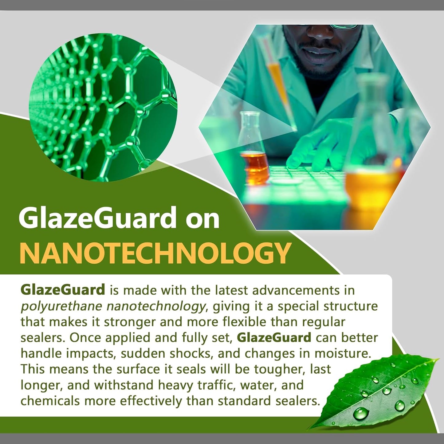 GlazeGuard Matte Floor Sealer Wall Sealer for Ceramic, Porcelain, Stone Tile Surfaces (3 Gal - Prof Grade (2) Part Kit)