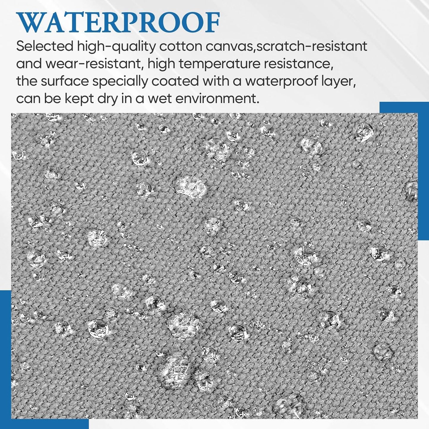 Canvas Patch 5.5 x 8 Inches 6Pcs Self-Adhesive Waterproof Canvas Patch Kit for Repairing Tents,Sofas,Boat Covers,Camping Chair,Awnings,Car Seats.(Gray)