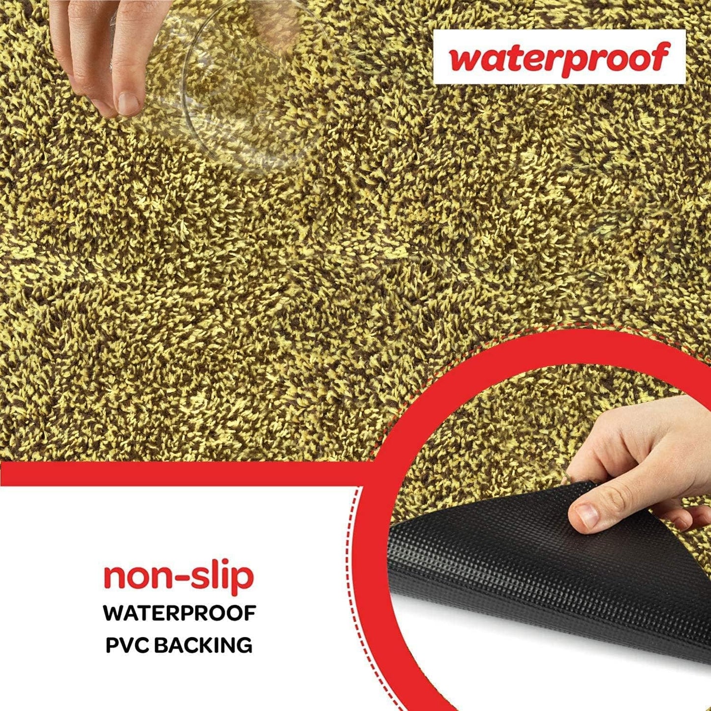 Premium Microfiber Indoor Door Mat – 20"x30" Washable Entry Mat, Non-Slip, Waterproof Backing, Super Absorbent, Low Profile Entryway Doormat for Indoor Entrance