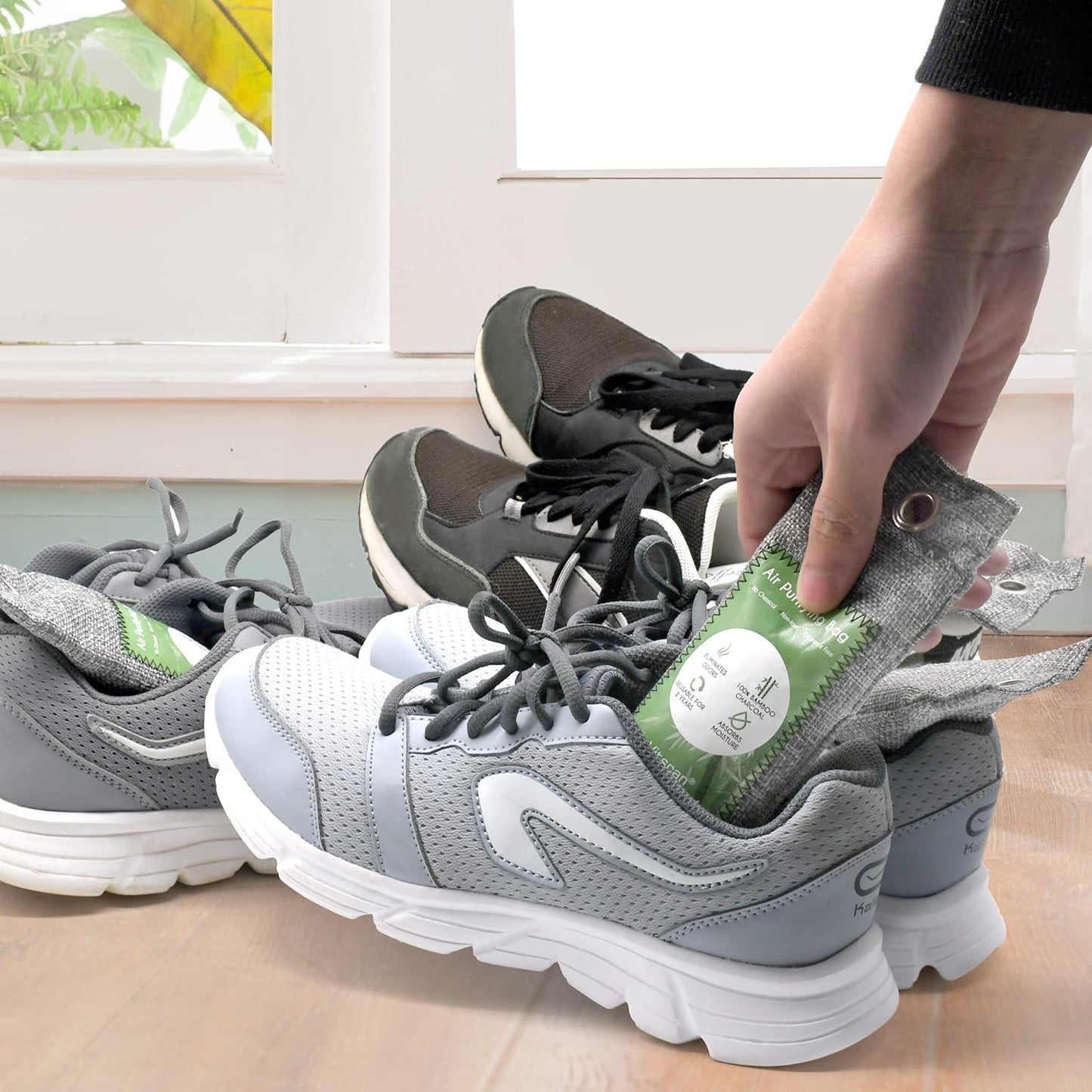 16 Pack Bamboo Charcoal Air Purifying Bag, Activated Charcoal Bags Odor Absorber, Moisture Absorber, Natural Car Air Freshener, Shoe Deodorizer, Odor Eliminators For Home, Pet, Closet (16x50g)