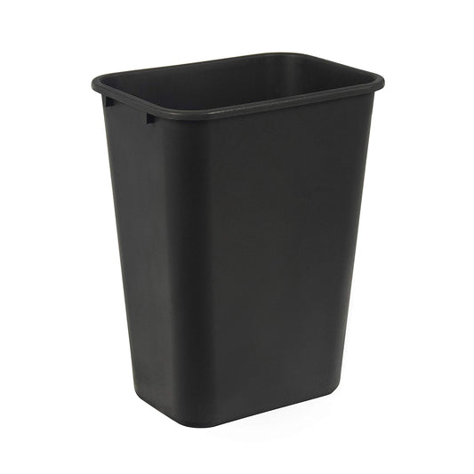 Amazon Basics Trash Can, Rectangular Commercial Office Wastebasket, 10 Gallon (Pack Of 1), Black (Previously AmazonCommercial brand)