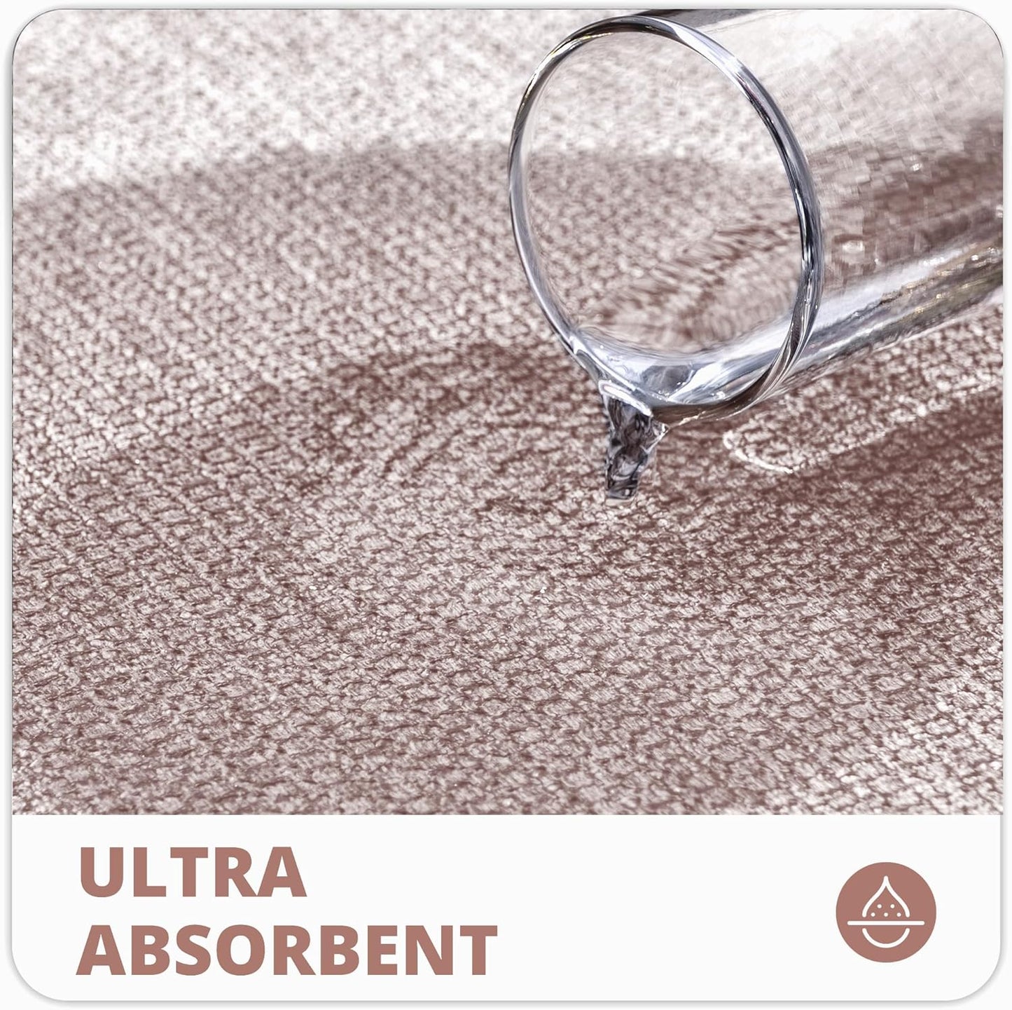 Toilet Rugs U Shaped Bathroom Rug,Machine Washable Non Slip Quick Dry Super Absorbent Ultra Thin Toilet Mats for Bathroom Toilet.Beige,1'8"x2'(20x24inch)