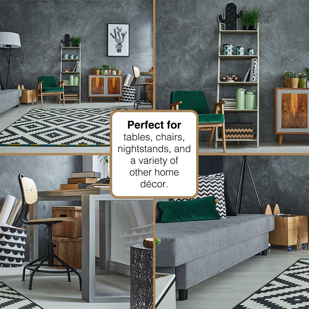 SoftTouch 1 1/2" Round Heavy Duty Felt Furniture Pads - Move Effortlessly & Protect Surfaces Floors, Gray (24 Pack),Grey