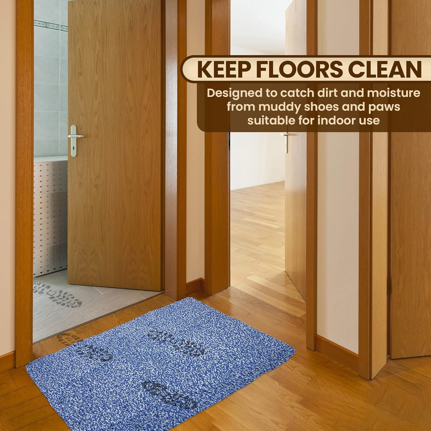Premium Microfiber Indoor Door Mat – 32"x48" Washable Entry Mat, Non-Slip, Waterproof Backing, Super Absorbent, Low Profile Entryway Doormat for Indoor Entrance