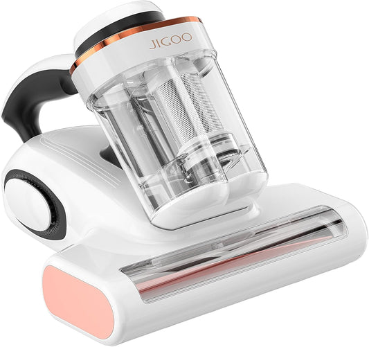 JIGOO J300 Lite Mattress Vacuum Cleaner，Bed Vacuum Cleaner with Dust Sensor with 253.7nm UV-C Light，Ultrasonic and High Heating Multifunctional Handheld Vacuums for Bed, Sofa, Couch （Corded）