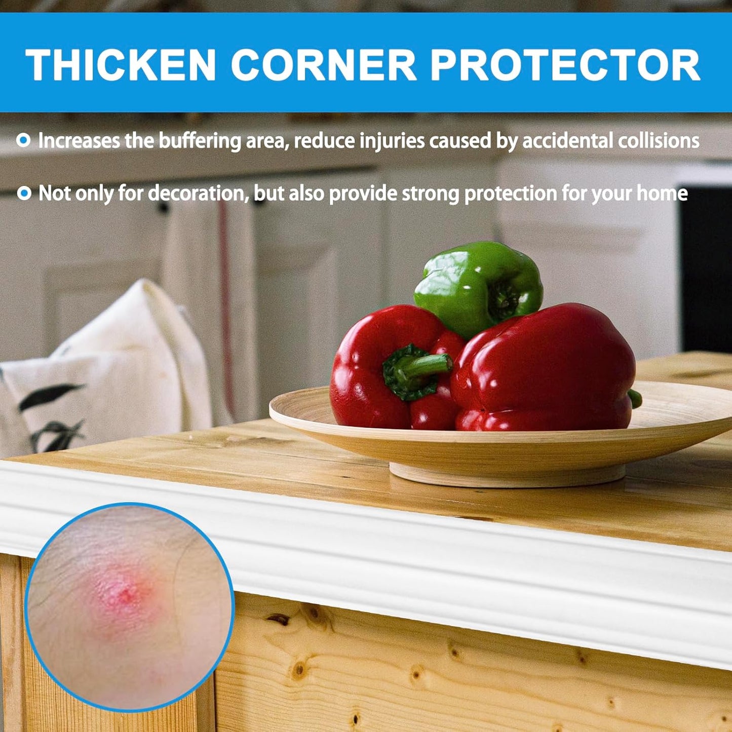 Wall Corner Protector Peel and Stick Corner Trim Molding Flexible Inside & Outside Wall Edge Guard Self Adhesive Moulding Trim for Edge Use, White, 2.3” W x 10’ L