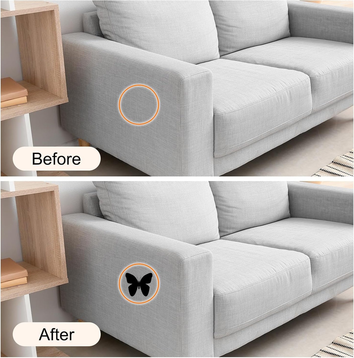 Repair Patches Repair Tape Self-Adhesive DIY Repair Patch Linen Gear Patch for Sofa, Furniture, Chair, Clothing,Tents,17x79 Inch,White