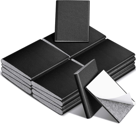 Zonon 16 Pieces Door Corner Seal Weatherstripping Exterior Door Frame Seal Draft Stopper Adhesive Corner Pads for Weather Stripping and Draft Protection (Black)