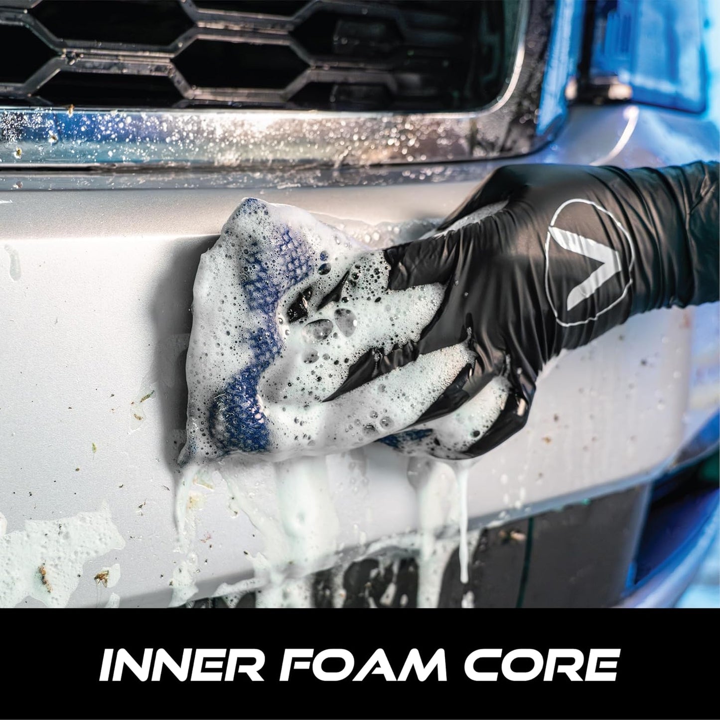 VIKING Mesh Bug Sponge, Car Wash Sponge for Cleaning Bugs and Tar, Royal Blue, 4 inch by 6 inch, 6 Pack