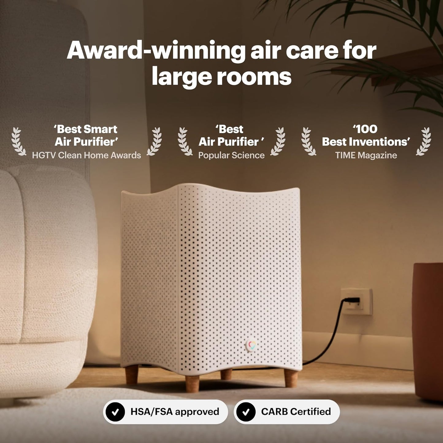 Mila Air 3 Smart Home Air Purifier with Big Sneeze H13 HEPA Replacement Filter for Allergies, Removes Dust, Pollen, Dander, Ideal for Large Room or Bedroom, Quiet-Mode