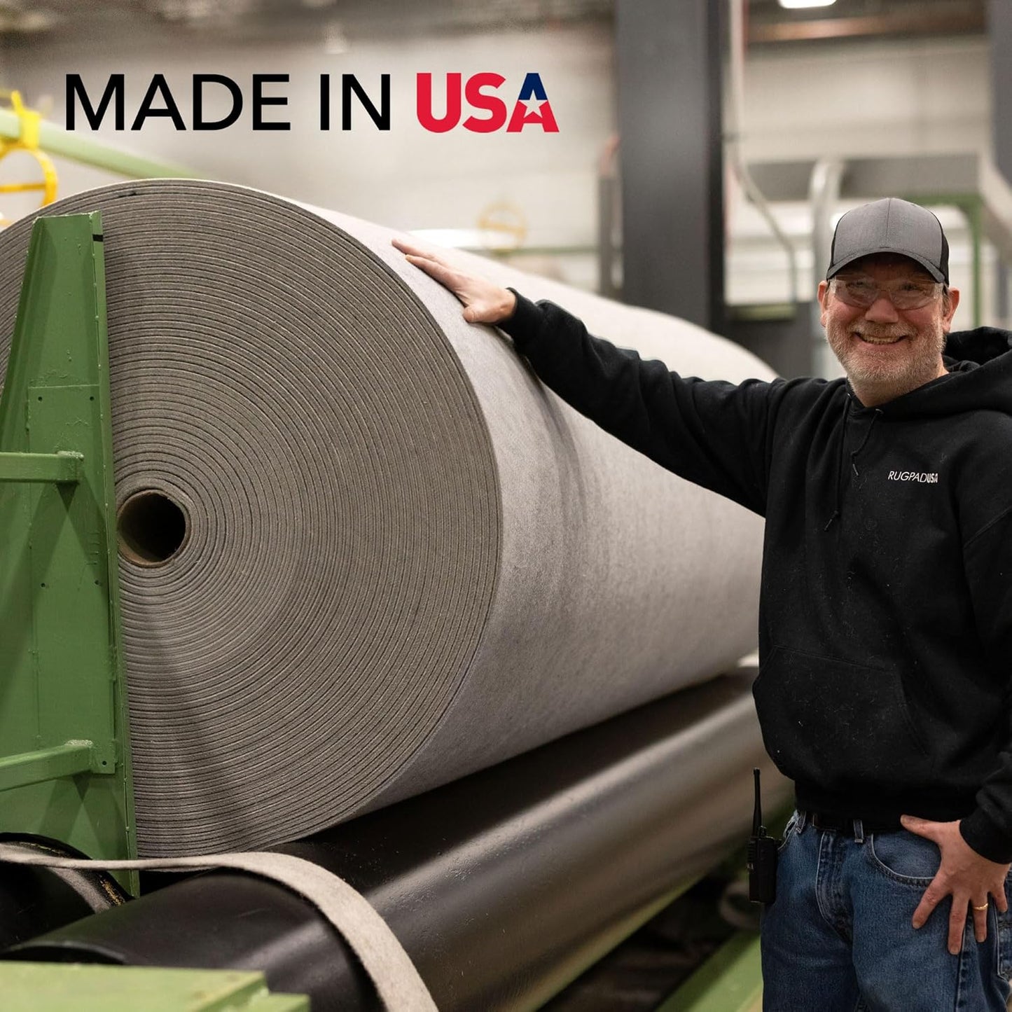 RUGPADUSA - Eco-Plush - 7' Square - 1/2" Thick - 100% Felt - Luxurious Cushioned Rug Pad - Available in 3 Thicknesses, Many Custom Sizes