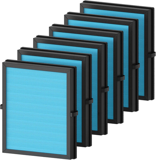 6-Pack MK04 Replacement Filter for Aroeve MK04/MG04JH Air Purifier - 4-in-1 H13 True HEPA Filter for Dust, Pet Dander, Smoke, and Pollen (Standard Version)