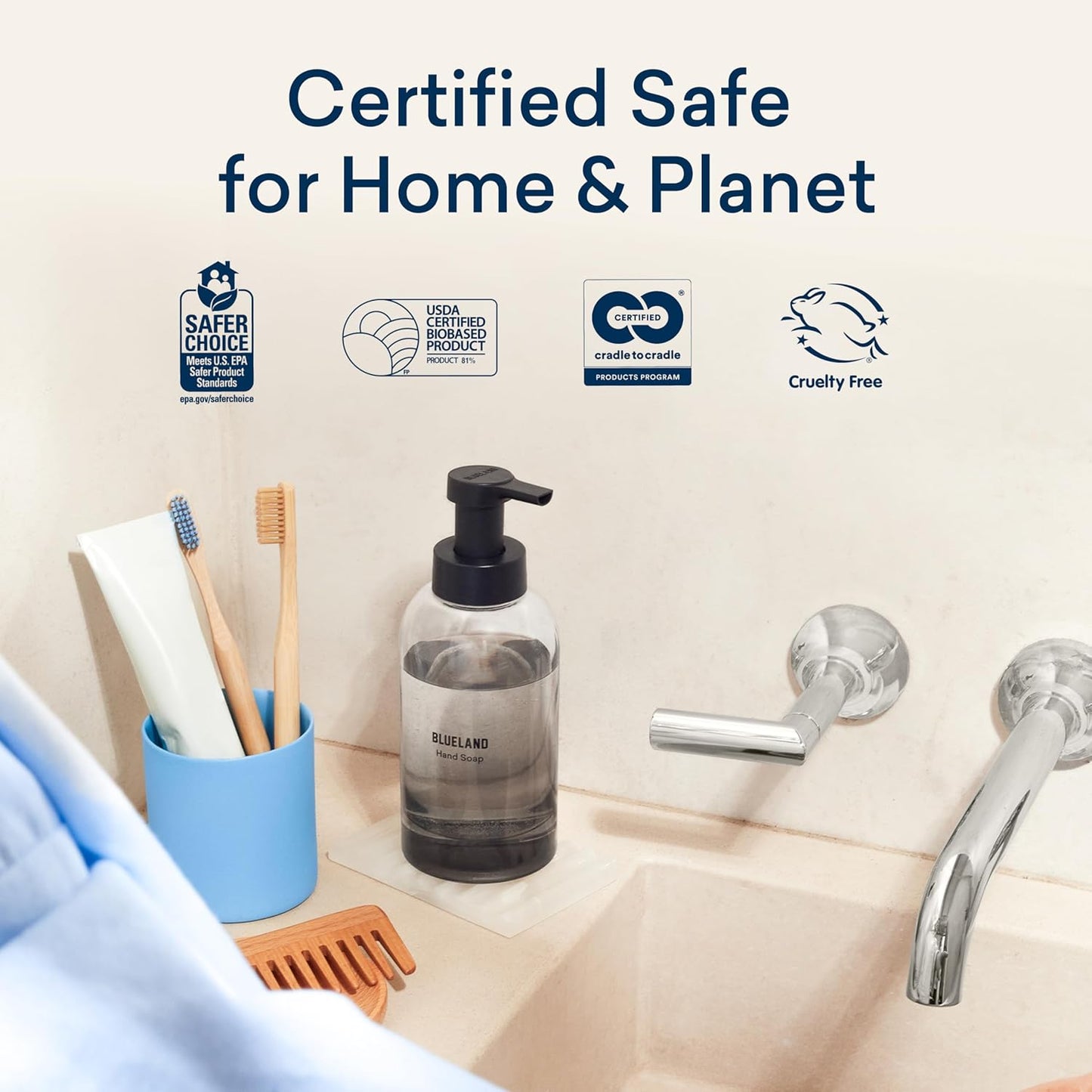 BLUELAND Foaming Hand Soap Refill Tablets, 20-Pack, Variety Pack Scents, Eco Friendly Cleaning Products, 20 x 9 Fl oz