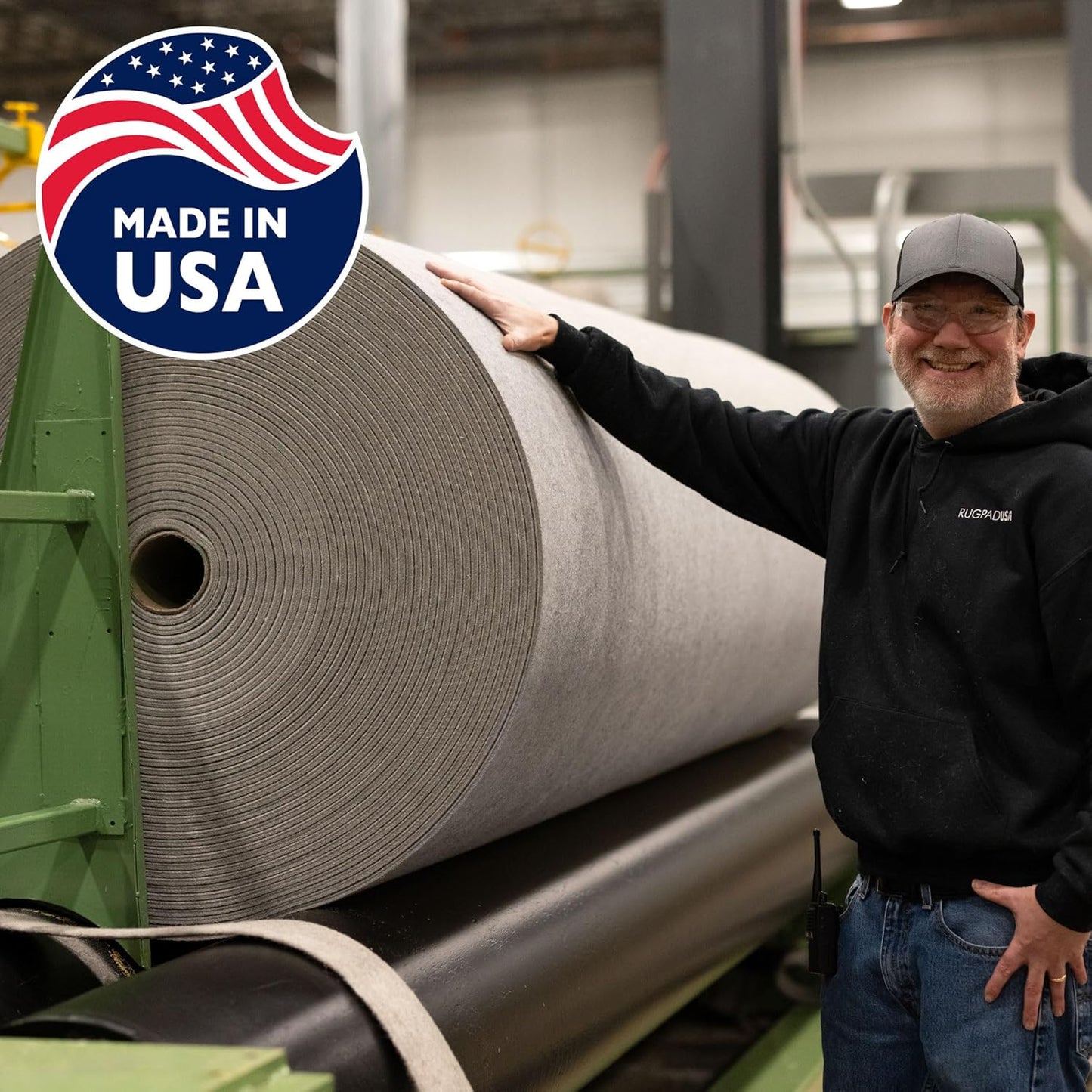 RUGPADUSA - Eco-Plush - 10'x13' - 3/8" Thick - 100% Felt - Extra Cushioned Rug Pad - Available in 3 Thicknesses, Many Custom Sizes