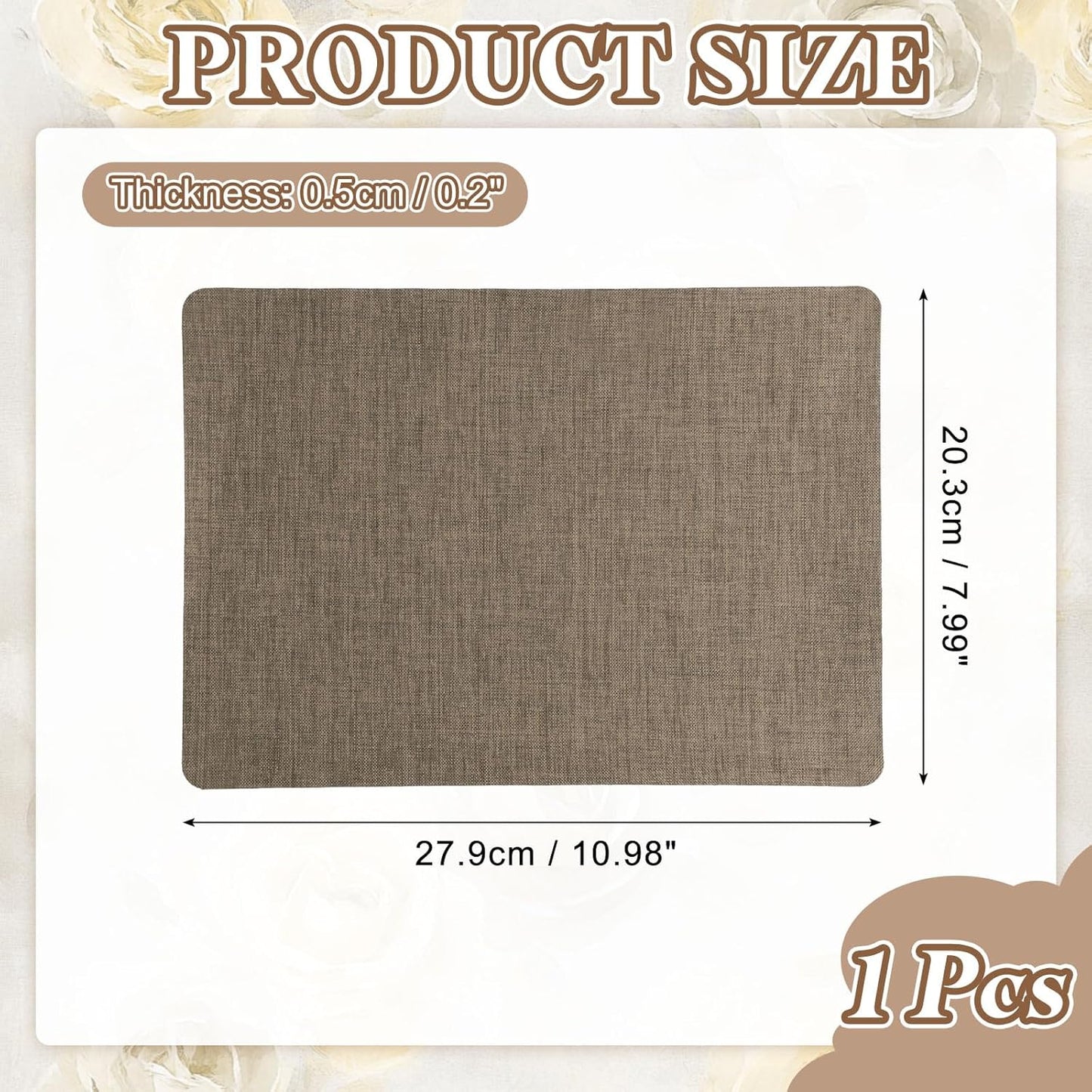 PATIKIL Linen Repair Patch, 8 x 11 Inch Self-Adhesive Linen Fabric Repair Patches for Sofa Couch Clothes Handbag Tents Car Seats Furniture, Coffee