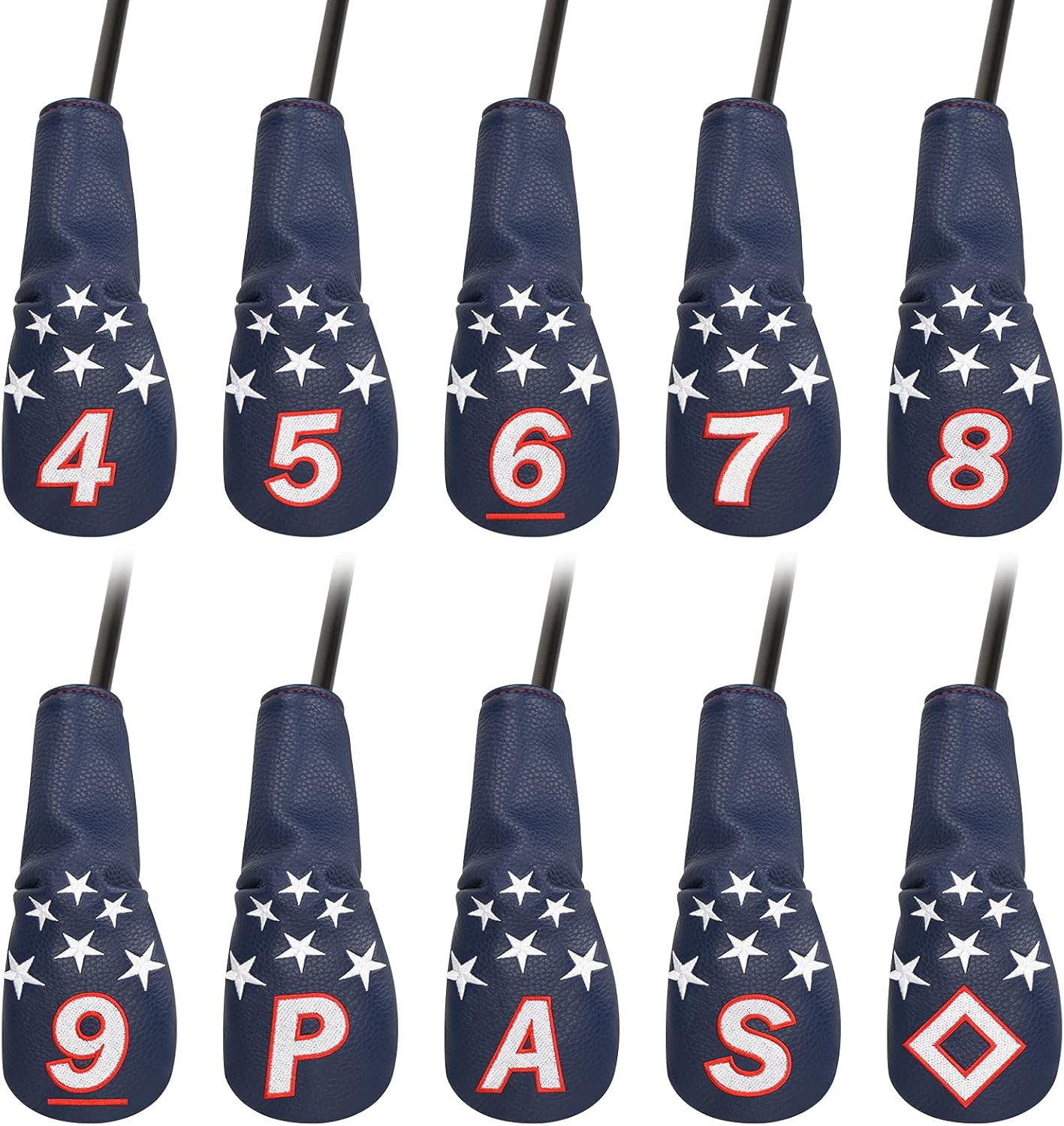 Blue and White Stars Hybrid Iron Head Covers
