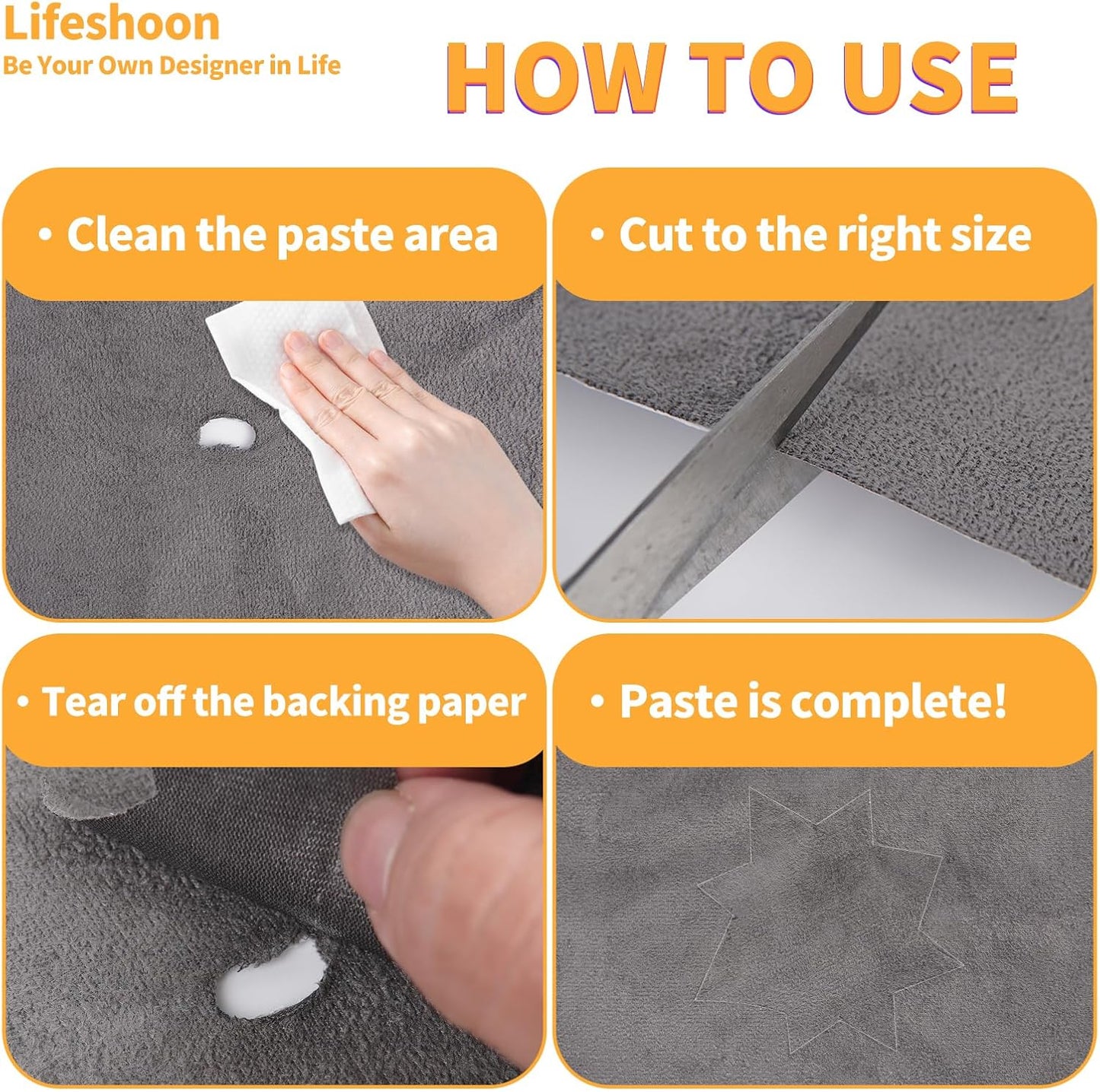 Fabric Repair Patches, 17X158 Inch Self-Adhesive Suede Patches Tape Durable, DIY Large Fabric Repair for Sofa, Couches, Furniture, Chair, Clothing （17X158 Inch, Coffee）