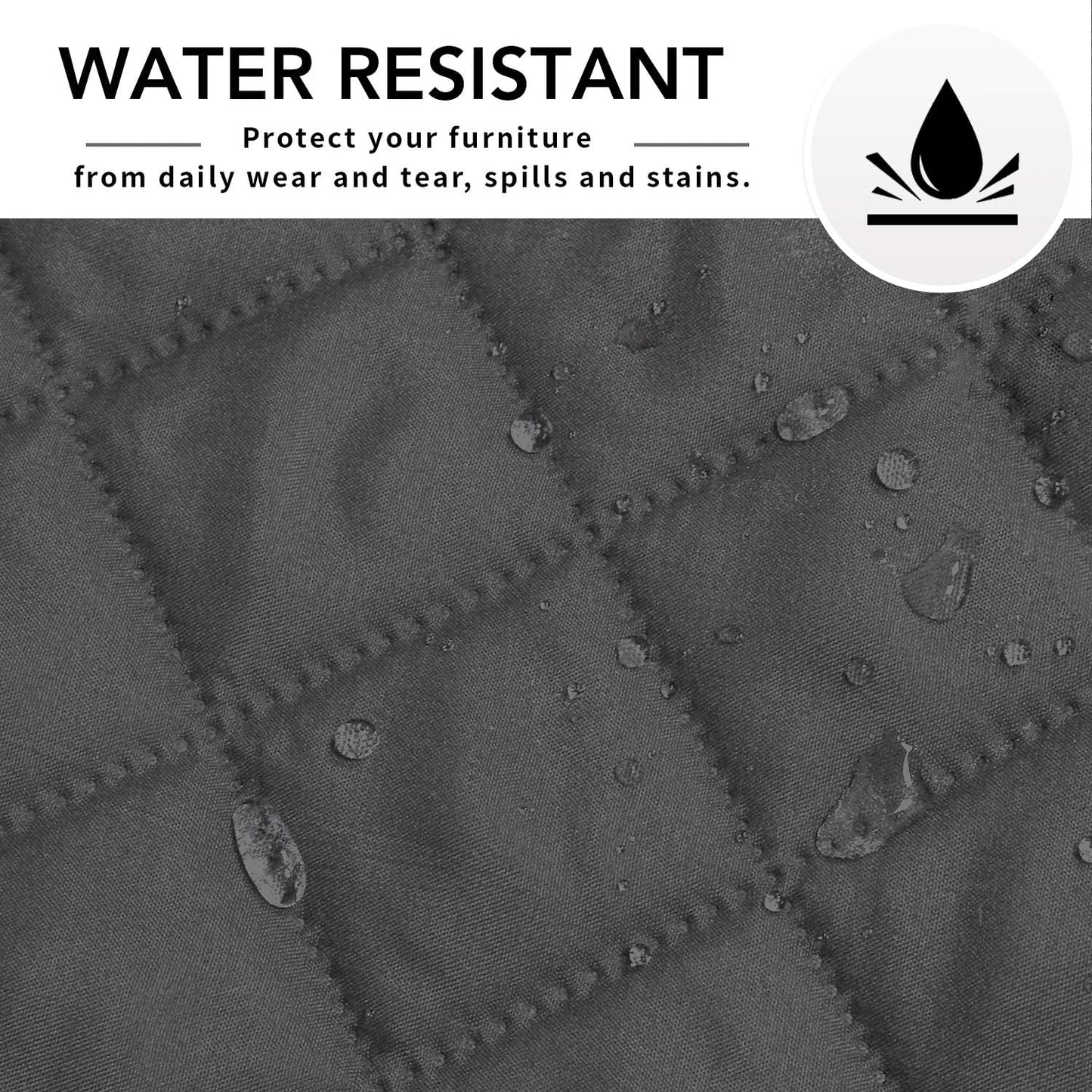 Easy-Going Sectional Couch Covers for Dogs L Shape Sofa Cover Reversible Sofa Slipcover Chaise Lounge Cover Furniture Protector Cover for Pets Dog Cat (Large, Dark Gray/Dark Gray)