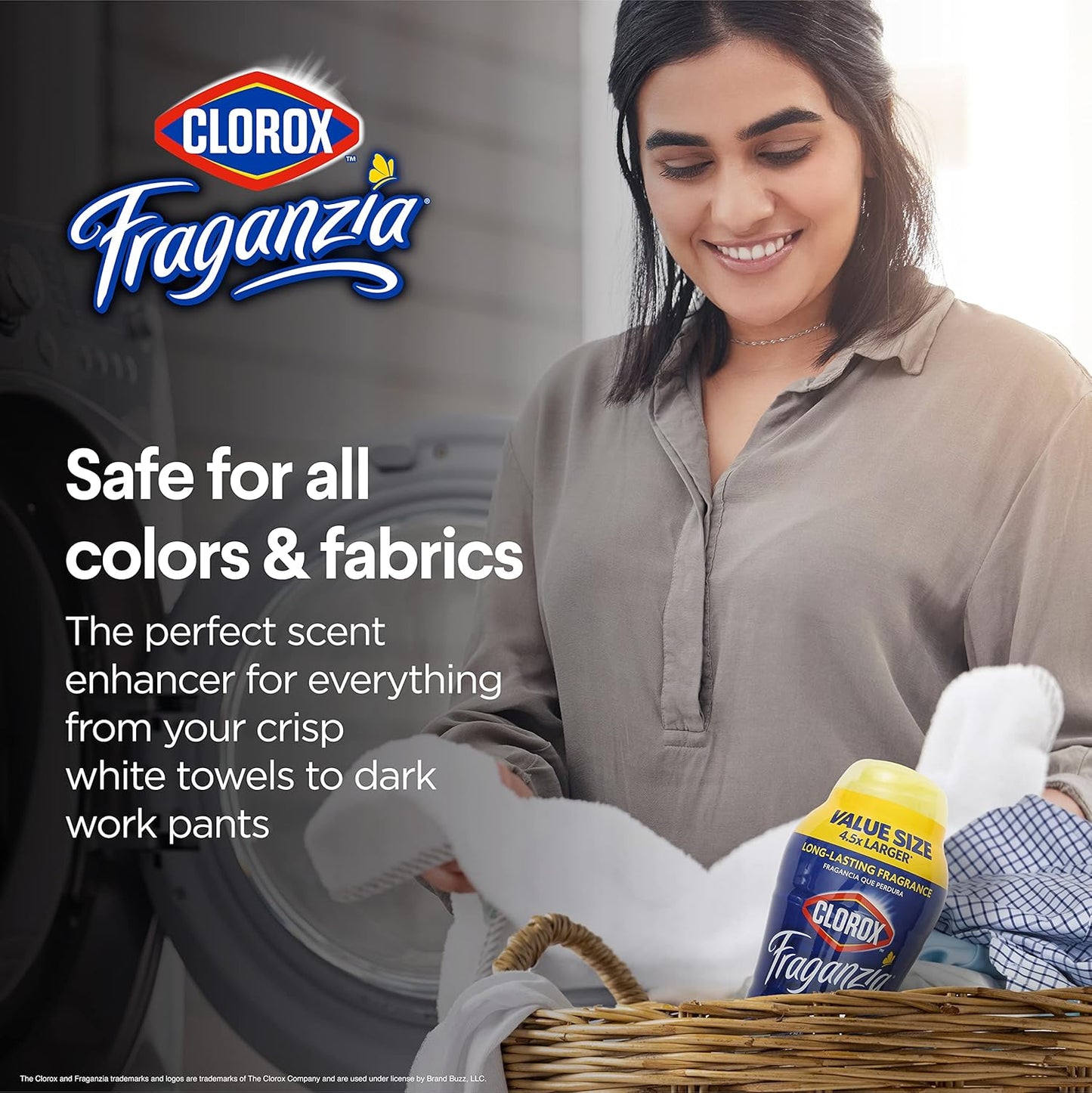 Clorox Fraganzia Laundry Scent Booster Crystals in Vanilla Scent - Scented In-Wash Freshener Beads for Fresh, Clean, Great Smelling Clothes and Linens, 70 Oz