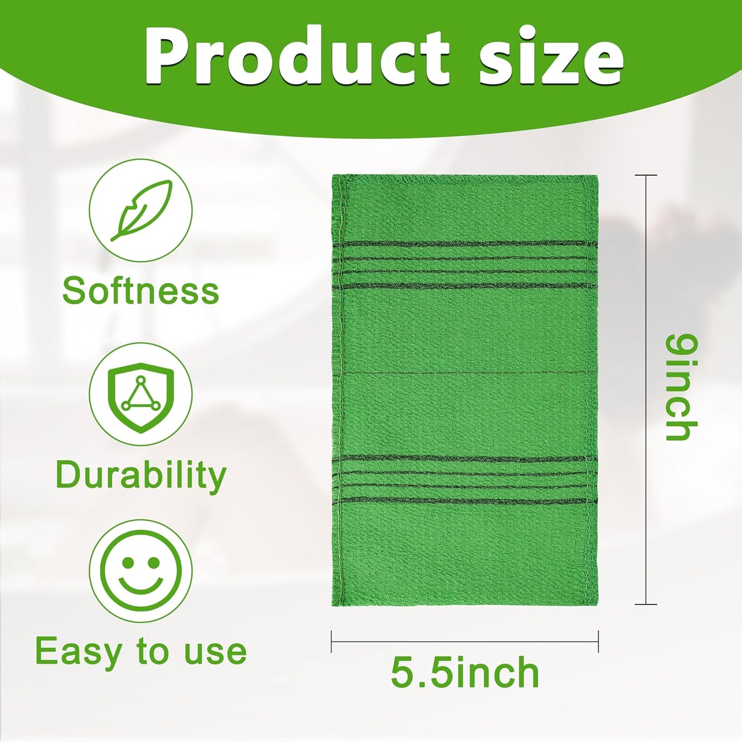 15 Pcs Korean Exfoliating Mitt, 9*5.5 in Gentle Exfoliating Korean Scrub Mitt, Large Korean Washcloth Exfoliating, Colorful Korean Body Scrubber for Cleaning Skin, Reducing Dirt and Grease (5 Colors)