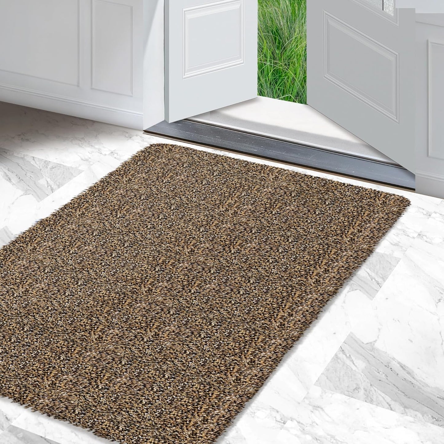 Premium Microfiber Indoor Door Mat – 36"x60" Washable Entry Mat, Non-Slip, Waterproof Backing, Super Absorbent, Low Profile Entryway Doormat for Indoor Entrance
