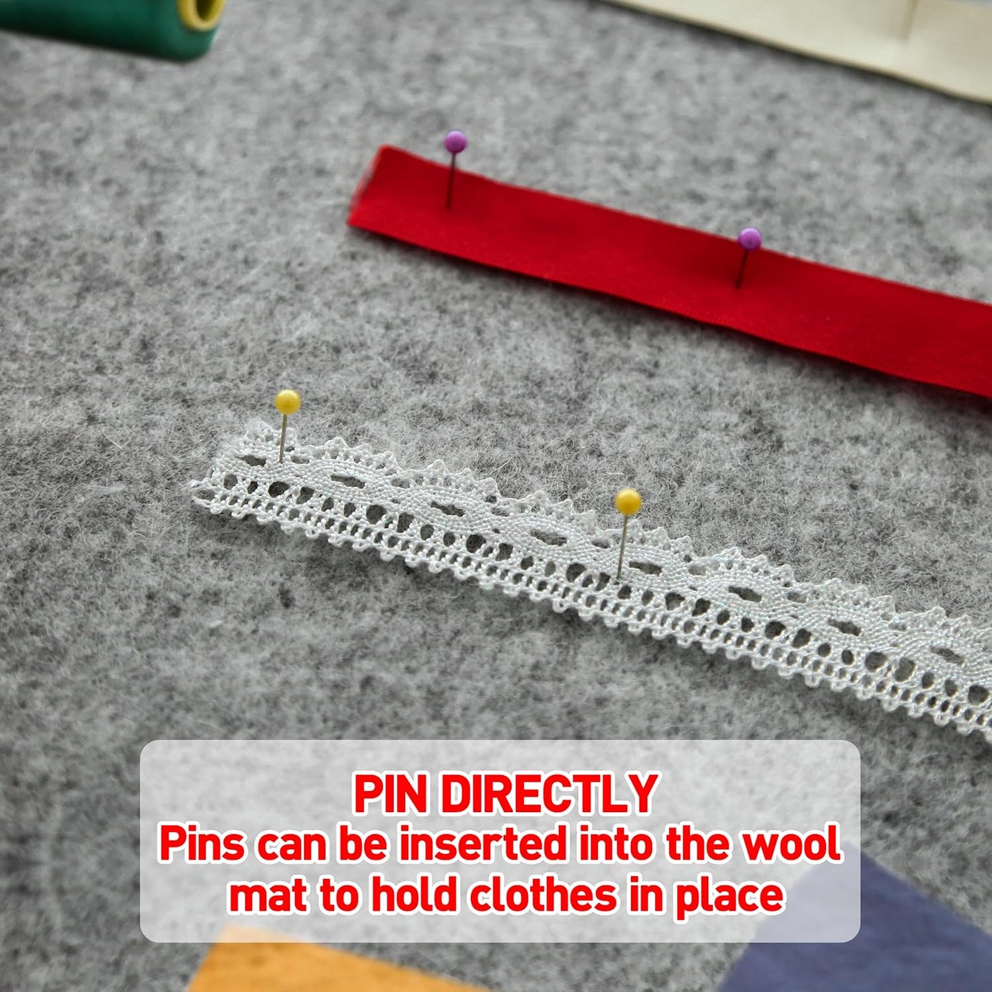 ZOMONETI 24" x 18" Wool Pressing Mat 100% New Zealand Felted Wool Ironing Mat Pad Blanket for Quilter, Sewing, Quilting Supplies and Notions