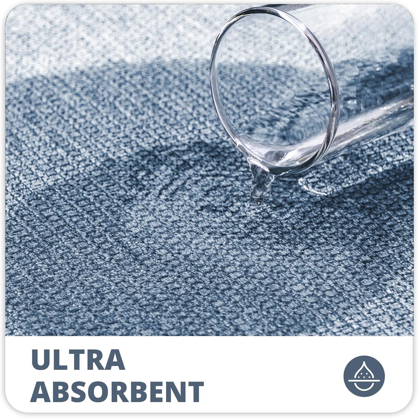 Bath Mat,Ultra Thin Bathroom Rugs,Rubber Bath Mats for Bathroom,No Slip Bath Rugs,Quick Dry,Machine Washable,Low Pile,Absorbent,Shower Outside,Sink,Home Decor Accessories.Blue,1'5"x2'3"(17x27inch)