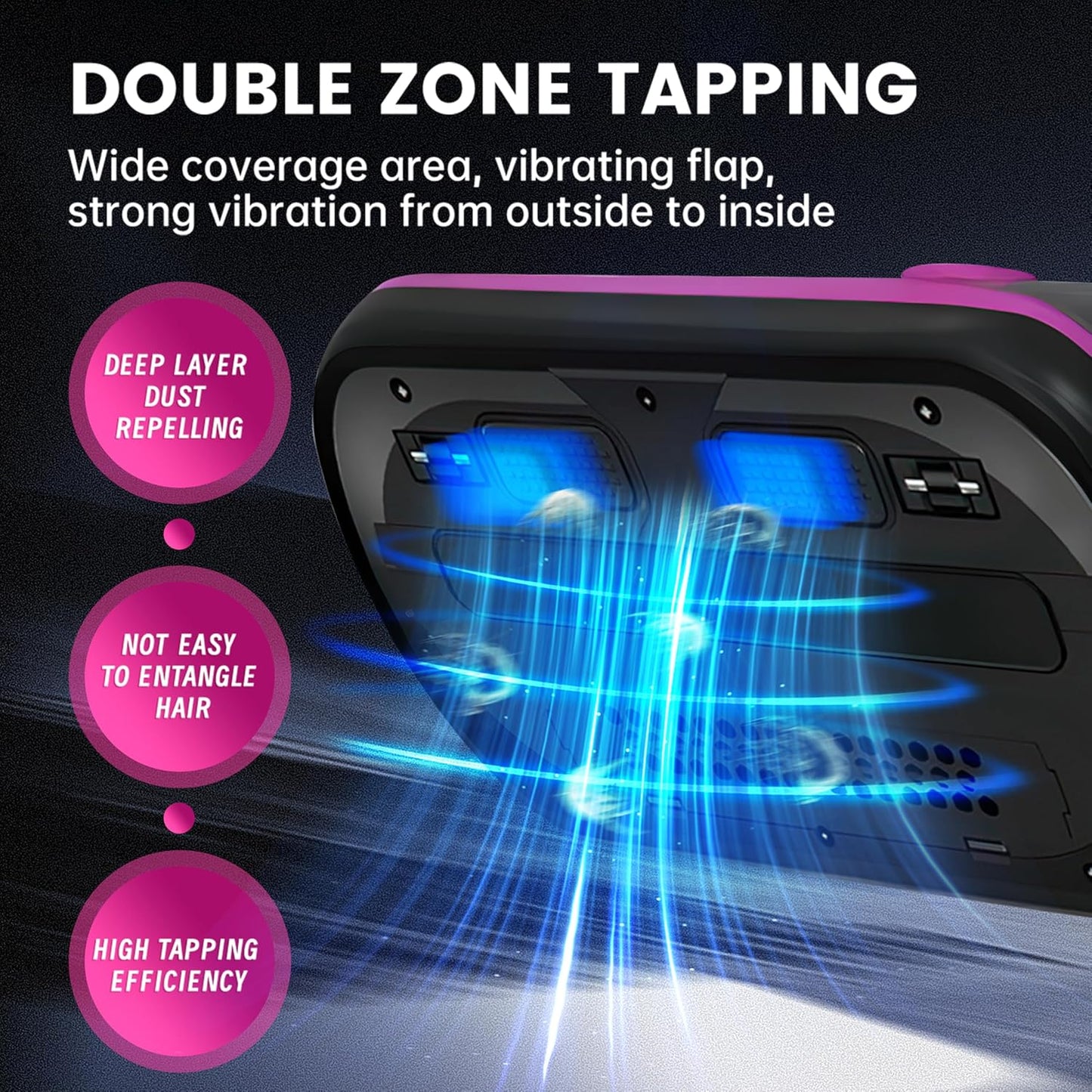 PATO Mattress Vacuum Cleaner, Wireless Handheld Bed Vacuum Cleaner With UV-C Light, HEPA Filter and Ultrasonic Vibration, 12KPa, Suitable for Beds, Sofas, Car Seats, Carpets (Purple;)