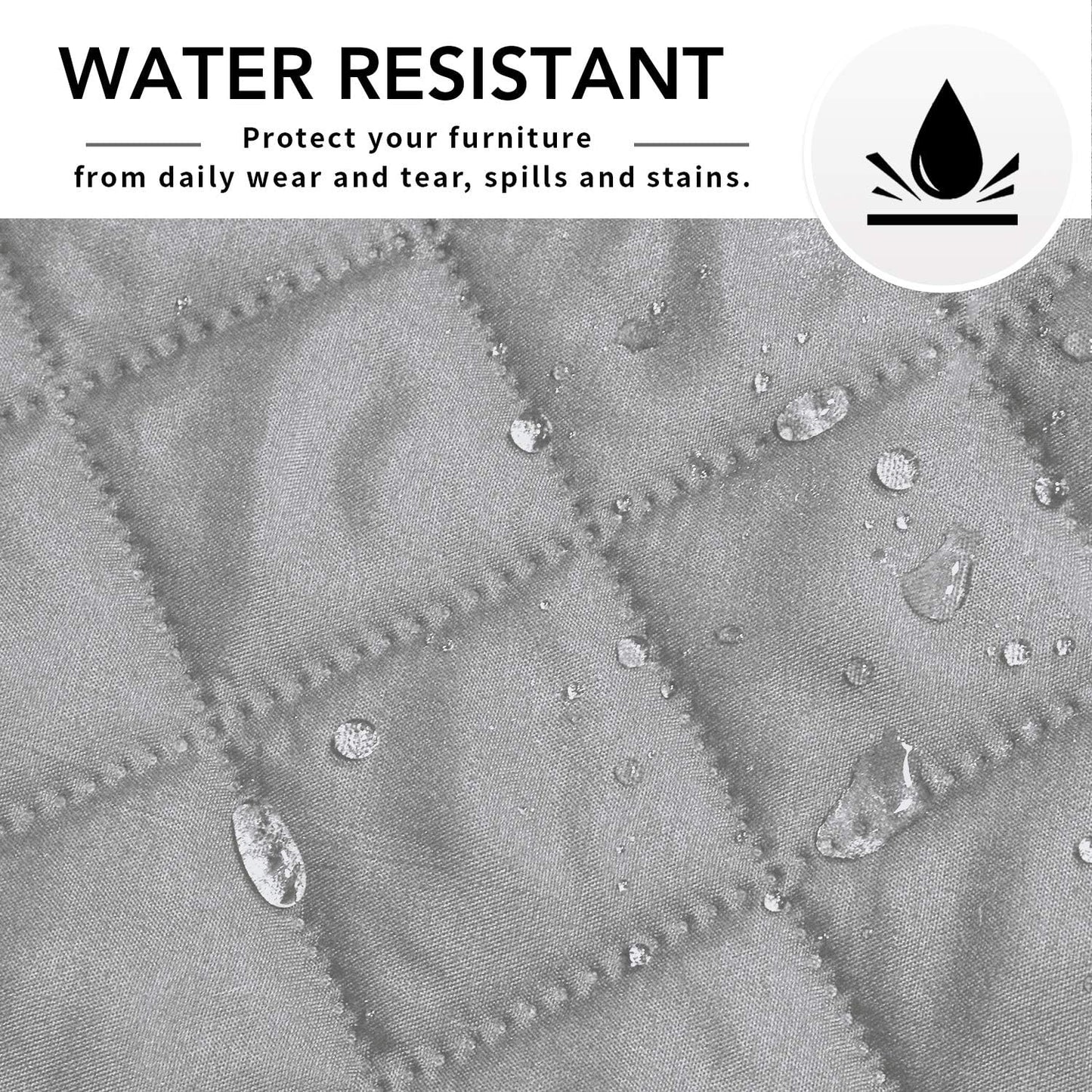 Easy-Going L Shape Sofa Slipcover - Reversible Couch Cover - Furniture Protector for Pets - Small, Light Gray