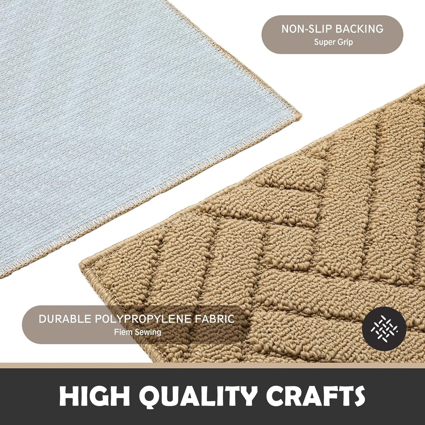 Door Mat Indoor Doormat, Entryway Rug Door Mats Non-Slip Rubber Backing, Low-Profile Entrance Rugs, Absorbent Resist Dirt Doormats Inside Floor Door mat for Entryway,20" x31.5 Brown