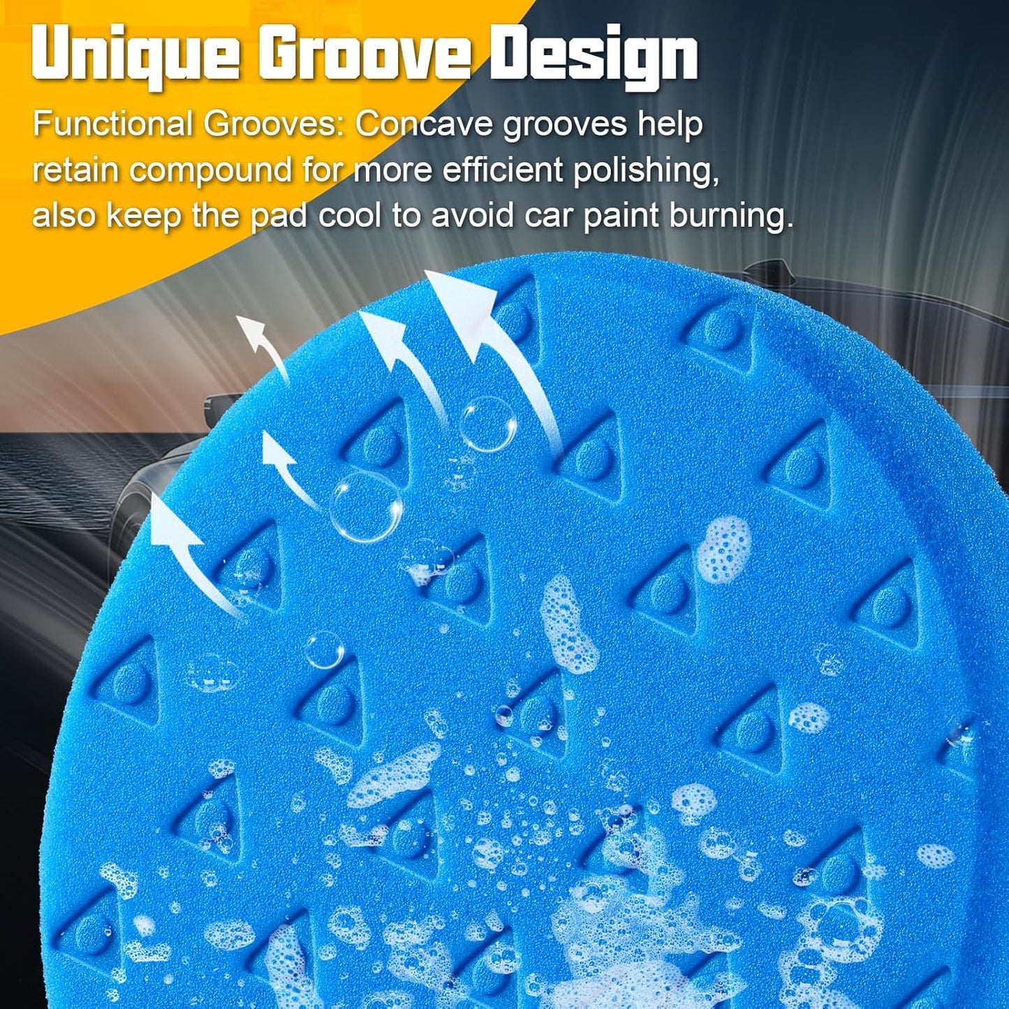 8 Pcs Buffing Polishing Pads, 6 Inch Polishing Pads, Car Compound Buffing Sponge Pads and Woolen Pads Cutting Polishing Pad Kit for Car Buffer Boat Compounding, Polisher & Waxing